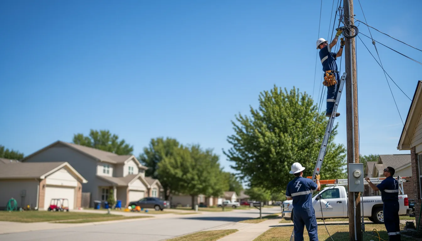 Residential electrician providing installation services in Aviston, IL